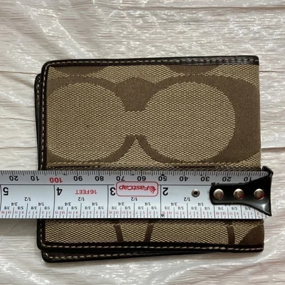 Coach signature c brown mens wallet - Picture 3 of 9